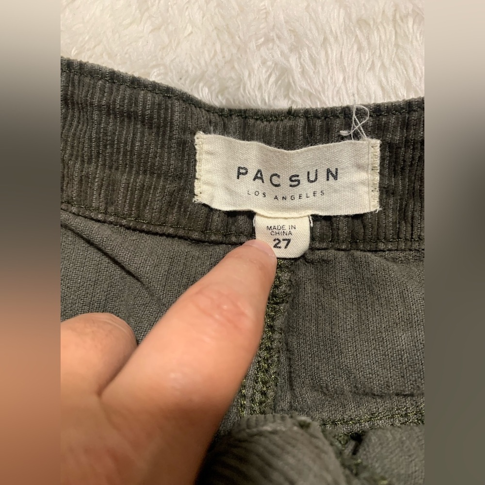 Pacsun Casual Olive Green Denim Skirt - Picture 6 of 7